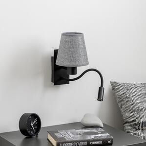 Brilagi - LED vägglampa NUBILA 1xE27/25W/230V + LED/3W svart/grå