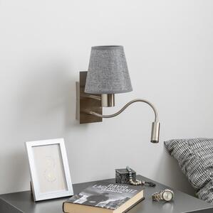 Brilagi - LED vägglampa NUBILA 1xE27/25W/230V + LED/3W krom/grå