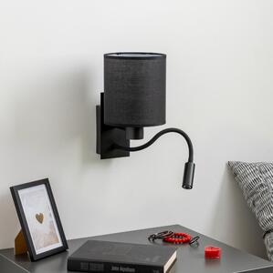 Brilagi - LED vägglampa NUBILA 1xE27/25W/230V + LED/3W svart
