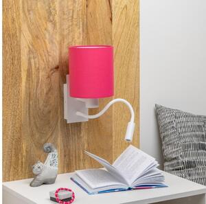 Brilagi - LED vägglampa NUBILA 1xE27/25W/230V + LED/3W vit/rosa