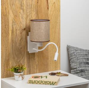 Brilagi - LED vägglampa NUBILA 1xE27/25W/230V + LED/3W vit/brun