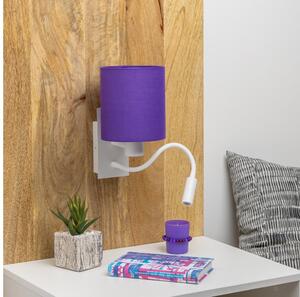 Brilagi - LED vägglampa NUBILA 1xE27/25W/230V + LED/3W vit/lila