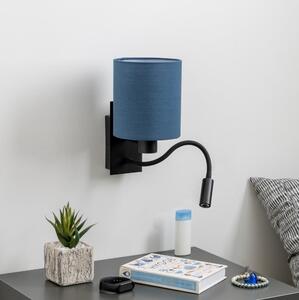 Brilagi - LED vägglampa NUBILA 1xE27/25W/230V+ LED/3W svart/mörkblå