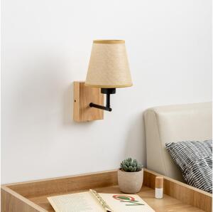 Brilagi - Vägglampa NUBILA WOOD 1xE27/25W/230V ek/ljusbrun