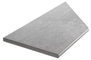 Uteklinker Bricmate Z Limestone Grey Pool Inner Corner Left 30x60 cm