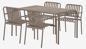 Garden Aluminium Set 4 Sittplatser