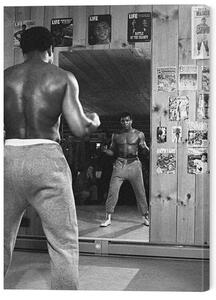 Canvastavla Muhammad Ali - Mirror, (60 x 80 cm)