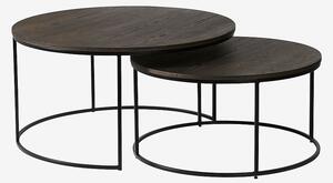 Nordic Furniture Group - Soffbord set Muran , dia 90 - Brun - Soffbord - Från Homeroom