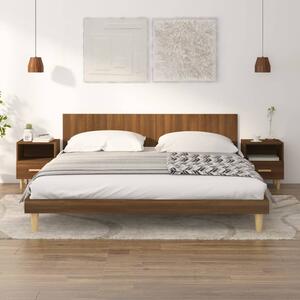 Sängbord 2 st brun ek 40x35x47 cm