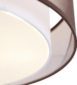 Modern taklampa brun med vita 50 cm 3 lampor - Drum Duo