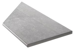 Uteklinker Bricmate Z Limestone Grey Pool Inner Corner Right 30x60 cm