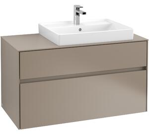 Tvättställsskåp Villeroy & Boch Collaro 100 cm med 2 Lådor för Ovanpåliggande Tvättställ