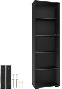 TecTake GmbH 404138 bokhylla lexi - 5 hyllplan - svart