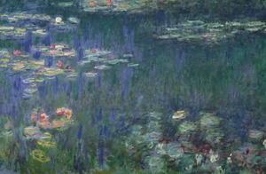 Monet, Claude - Konsttryck Waterlilies: Green Reflections, 1914-18, (40 x 26.7 cm)