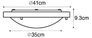 Modern taklampa vit 41 cm IP44 - Yuma