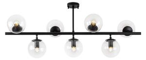 Taklampa Subin Platt Svart / Transparent - Svart / Transparent