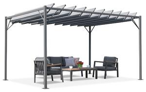 Antracitgrå pergola Malaga 3x4m Garden Point