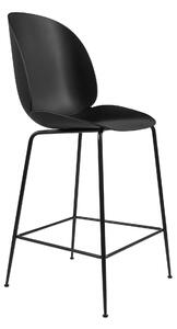 Gubi - Beetle Counter Chair Un-upholstered, Conic Base Black, Black Shell - Barstolar - GamFratesi - Svart - Metall/Plast