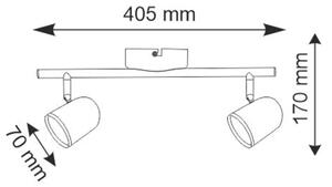 LED spotlight RAWI 2xLED/4,2W/230V svart