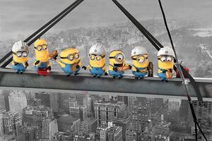 Poster, Affisch Despicable Me (Dumma mej) - Minions Lunch on a Skyscraper, (91.5 x 61 cm)