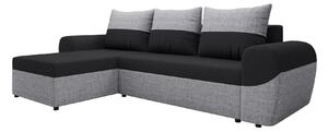 Chameli Bäddsoffa med Divan 3-sits - Ljusgrå/Svart