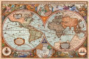 Poster, Affisch Historical Antique World Map, (91.5 x 61 cm)