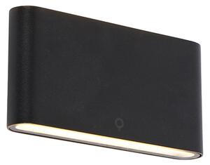Modern utomhusvägglampa svart 17,5 cm inkl. LED IP65 - Batt