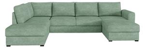Taberk Bäddsoffa med Divan och Schäslong 4-sits i Bouclé - Grön