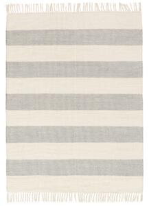Bomull stripe Matta - Grå / Off white 100x160