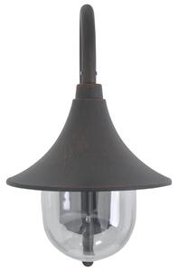 Vägglampa för trädgård E27 42 cm aluminium brons