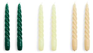 HAY - Candle Twist Set of 6 - Green, citrus and beige - Ljus - Flerfärgad