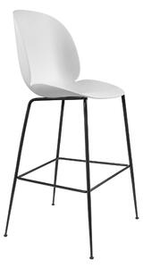 Gubi - Beetle Bar Chair Un-upholstered, Conic Base Black, White Shell, - Barstolar - GamFratesi - Vit - Metall/Plast
