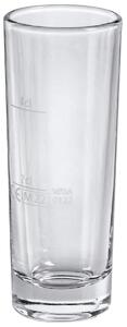 VEGA Shotglas Chicago; 8cl, 4x10.5 cm (ØxH); Transparent; 2 cl & 4 cl Mätrand, 12 Styck / Förpackning