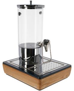 VEGA Dryckesdispenser Montana ek enkel GN 1/2; 36.5x30.5x50.5 cm (LxBxH); Ek/Transparent/Stålgrå