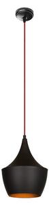 Taklampa Mangol Svart / Röd Diameter: 23 cm - Mörkröd/Svart