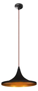 Taklampa Mangol Svart / Röd Diameter: 35 cm - Mörkröd/Svart