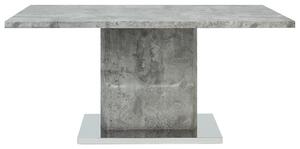Matbord Grå Svart Betong Metall 160 x 90 cm Rektangulär Industriell stil Beliani