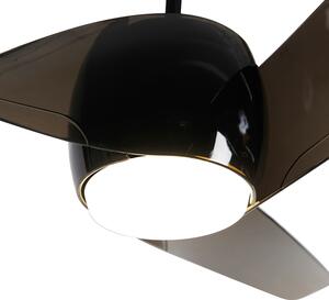 Takfläkt svart med fjärrkontroll inkl LED - Sirocco 50