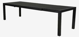 NORDFORM - Trädgårdsbord 205/275x100 cm - Svart - Matbord utomhus - Från Homeroom