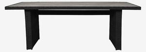 NORDFORM - Trädgårdsbord 210x96 cm Gruffudd - Svart - Matbord utomhus - Från Homeroom