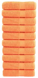 Premium handdukar 10 st orange 50x100 cm 600 gsm 100% bomull
