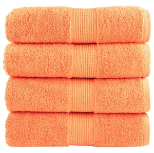 Premium tvättlappar 4 st orange 30x30 cm 600 gsm 100% bomull