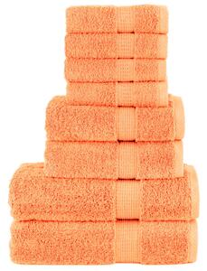 Premium handdukar 8 st orange 600 gsm 100% bomull