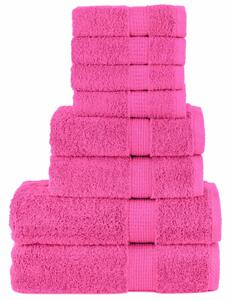 Premium handdukar 8 st rosa 600 gsm 100% bomull