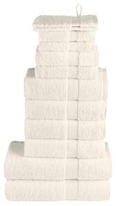 Premium handdukar 12 st gräddvit 600 gsm 100% bomull