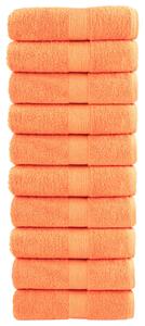 Premium tvättlappar 10 st orange 30x30 cm 600 gsm 100% bomull