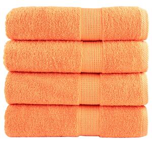 Premium handdukar 4 st orange 50x100 cm 600 gsm 100% bomull