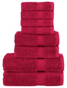 Premium handdukar 8 st röd 600 gsm 100% bomull