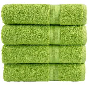 Premium handdukar 4 st äppelgrön 50x100 cm 600 gsm 100% bomull