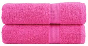Premium handdukar 2 st rosa 50x100 cm 600 gsm 100% bomull